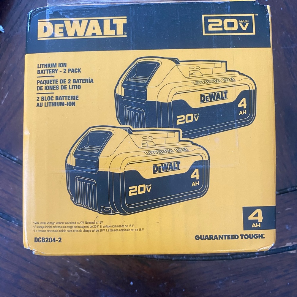 DeWalt 20V Lithium Ion Battery 2 Pack